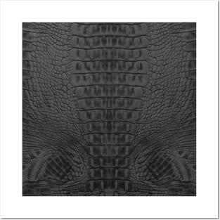 Black crocodile leather Posters and Art